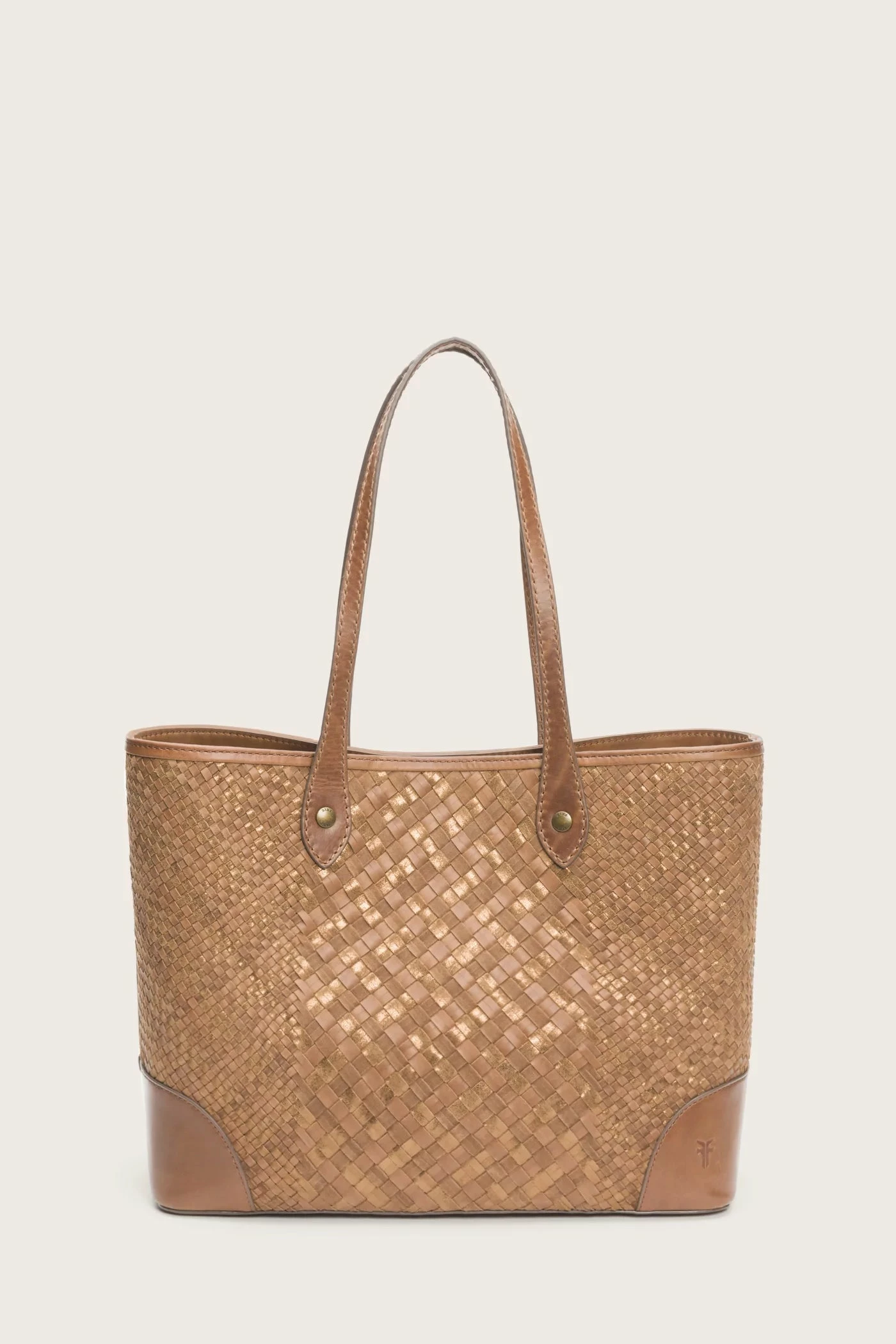 The Frye Company Melissa Metallic Basket Woven Shopper